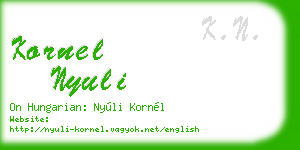 kornel nyuli business card